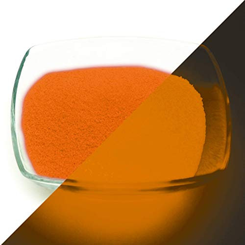 LUMENTICS Granuli luminosi di colore arancione – Sabbia colorata brillante al buio Granulato illuminante per decorazione, fai da te, resina, resina ed epossidica (1 mm, 100 g)