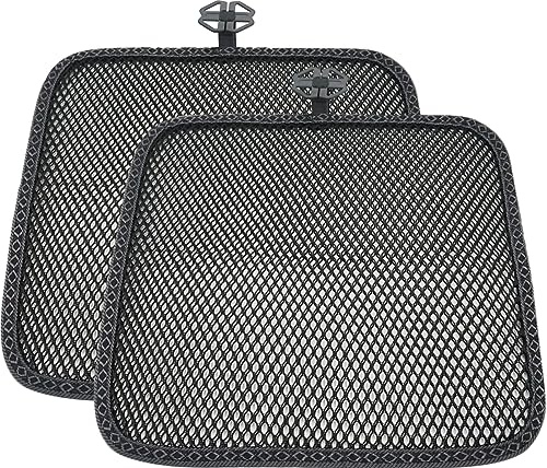 carrotez 2 Pack Double Breathable 3D Air Mesh Cool Seat Cushion Pad for Cars Seats, Home Office Chairs, Wheelchairs, 17.75 x 17.75 - Black