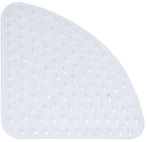 Sektor Alfombrilla de Ducha de Esquina de Goma, Antideslizante, Alfombrilla de baño Cuadrada, Alfombrilla antibacteriana con ventosas para Ducha o bañera, Alfombrilla Antideslizante para bañera