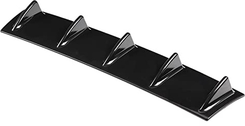 Dioche Car Rear Spoilers, Shark Fin Spoiler Wing Lip Diffuser (M), Black, Carbon Fibre Style, ABS Material