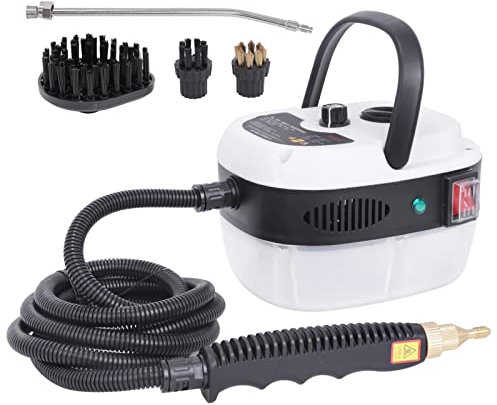 wzfdm Nettoyeur Vapeur 2500W Pression pour éliminer Les Taches, Les Tapis, Les Commandes de punaises de lit, Les sièges de Voiture,White