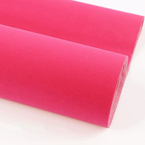 HARICSET Bastelfilz Selbstklebend 150 cm Breit Kinder Vliesstoff Stoff Filzplatten zum Filzuntersetzer Basteln Nähen DIY Patchwork(Size:1.5 * 0.5m,Color:rosa)
