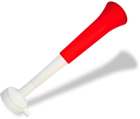 FUN FAN LINE - Pack 3 Trompetas Vuvuzela Tres Cuerpos | Bocina Compacta y Desmontable para Fútbol, Fiestas y Eventos Deportivos | Ruido 98 DB Animación Infantil y Adulta (Polonia)