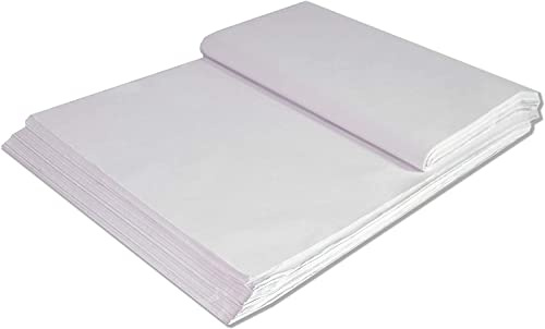 100 Sheets of Acid Free Tissue Paper Cool White MG 18gsm Clothing Storage Gift Wrapping Decorative Sketch and Cutting Large Tissue Paper for Art Craft and Packing - 500mm x 750mm