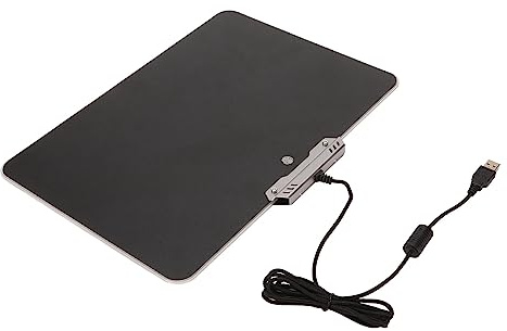 VBESTLIFE LED Gaming Mouse Pad RGB, Hard Mouse Pad with 7 Light Up Modes and 1 Dynamic Mode, Touch Control, with Rubber Backing for Desktop Gamers, 13.75 X 9.8 in
