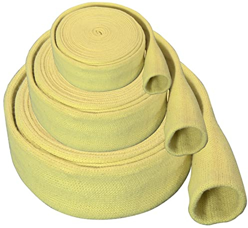 3m Kevlar Aramid Hitzeschutzschlauch ID-Ø 15mm flexibel | VIELE LÄNGEN & GRÖSSEN 7-60mm | Kabelschlauch Schnittschutz Schlauch Isolierung Kabelschutz Schutzschlauch Kälteschutz Fiberglas| Premium
