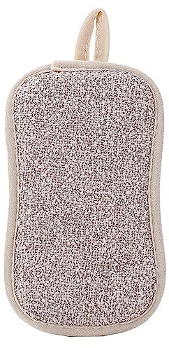 rockible Lot de 6 Chiffons de Nettoyage en éponge à récurer, réutilisables, sans Odeur, sans Rayures, en Microfibre, éponges de Cuisine polyvalentes pour, Beige