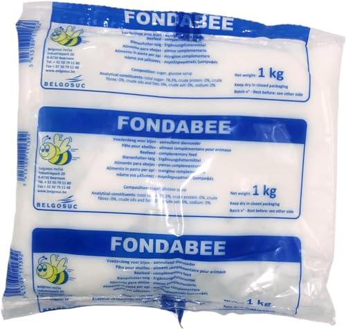 Belgosuc Fondabee Bee Fondant - beekeeping supplies UK Ltd - bee feed food 12 x 1kg Pouches + MBK