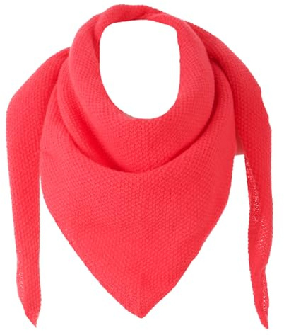 FASHION YOU WANT Damen XXL Strick Dreieck Schal mit Reiskorn Strickmuster in Unifarben, Schal, Leichtes Tuch