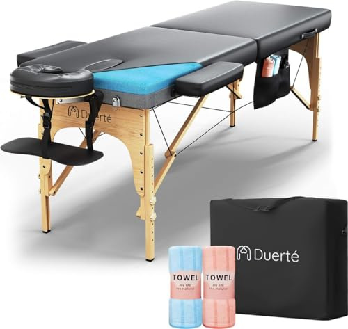 Duerté - Luxuriöser therapeutischer Massagetisch Verstellbar, Ergonomisch & Komfortabel Massagebett - Behandlungstisch - Behandlungsbank - Ideal für den Heim- und Berufsgebrauch
