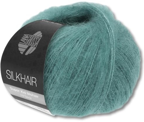 Frida's Wollhaus Lana Grossa 25 g Silkhair Mohair Superkid Seide Wolle Häkeln Stricken 43 Farben (155 | Seegrün)