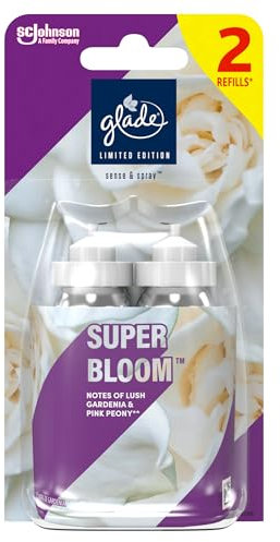 Glade Sense & Spray Air Freshener Refill, Motion Activated Automatic Room Spray and Odour Eliminator for Home, Superbloom, Duo Pack (2 x 18ml)