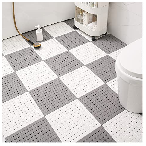 duschmatte rutschfest badematte rutschfest badematte Holz Drainage-Antirutschmatte, wasserdichter weicher Spleiß-Bodenteppich, durchbrochener, verdrehfester Schwimmbad-WC-Nassbereichsteppich
