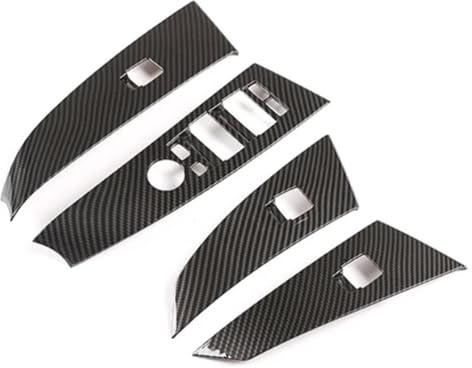 Voiture Bouton Lève-vitre Garniture Cache Cadre Pour BMW Pour 5 Série E60 2004 2005 2006 ABS Voiture Intérieur Porte Fenêtre Lève-vitre Bouton De Commutation Panneau Cadre Protection Couverture Garnit