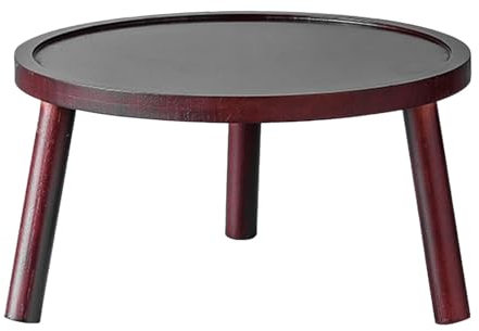 Fenteer Mini-Holzhocker, Pflanzenständer, Pflanzenhocker, Kleiner Blumentopfständer, Blumentopfhocker für den Schreibtisch, für drinnen und draußen, Tisch, Rote Holzfarbe