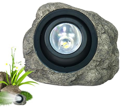 Luckxing Solar-Garten-Felsenleuchten für den Außenbereich, Solar-Felsen-Spot-Licht | LED-Außenstrahler für den Garten - Gartendekoration, wasserdichte Solar-Landschaftsbeleuchtung für Hof, Rasen,