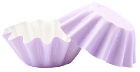 Dessert Backförmchen 50 Stücke Kuchen Papier Tassen Backen Party Hochzeit Papier Tassen Chrysantheme Laminiert Papier Tablett Lila