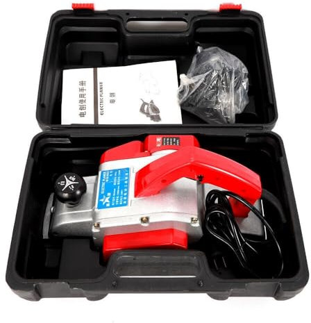 Piallatrice a mano, piallatrice per legno, piallatrice elettrica, levigatrice superfici in legno, 1300 Watt, larghezza pialla: 90 mm