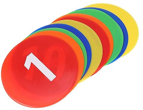 WOONEKY Football Training Signs Pvc Marking Plates Soccer Training Equipment Lightweight Markers Durable for Long Use