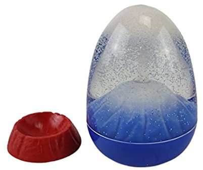 SYLDMKJ Hourglass Sand Timer Volcano Eruption Egg Shape Sandglass Liquid Motion Hourglass with Base Calming Sensory Soothing Sand Desktop Ornament Hourglass Timer(Baisha)
