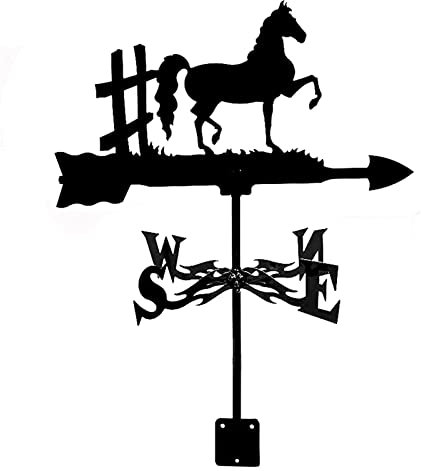 Girouette Extérieure En Acier Inoxydable Girouette Vitesse Du Vent Indicateur de Direction Du Vent Pour La Ferme Cour Jardin Gazebo Décoration Jardin Girouette/Le Cheval