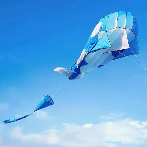 Riesiger Drachen, Shyllin Winddrachen fur Kinder, Killerwal Drachen, Drachen fur Erwachsene, Strand Drachen, Geeignet fur Rasen und Parks, 215 X 125CM