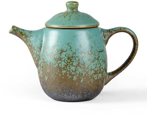 Tè Più Ripido Teiera creativa in gres retrò con manico laterale in ceramica, pentola for il latte domestica, teiera creativa Infusore Per Tè In Foglie Sfuse