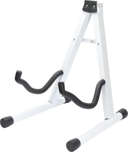 Generisch Gitarrenständer Universal-Ständer aus Eisenschwamm für Gitarreninstrumente Ständer Faltbarer Gitarrenständer für Gitarre (Weiss)