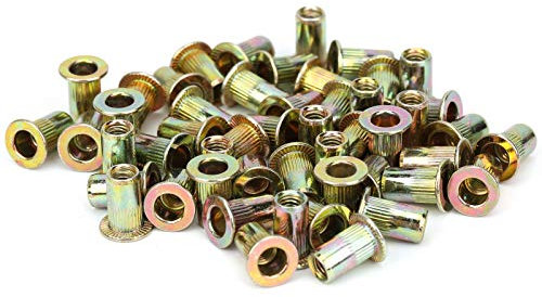 150 PCS M4 Color Zinc Plated Rivet Nuts, métriques Inserts filetés pour l'automobile/les machines