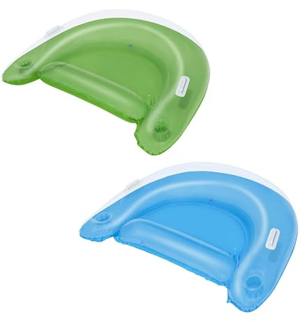 Bestway Poolsitz Sit N Ease 126x95x31 cm – Aufblasbarer Wassersessel mit 2 Getränkehaltern, Pool Lounge, robuste Wasserliege für Pool & See, 1 Stück