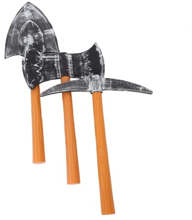 Homoyoyo 3pezzi Giocattolo Finta e Piccone Finto per Costumi da Nano Shovel Giocattolo e Strumenti di Scena per Feste di Halloween e Compleanno