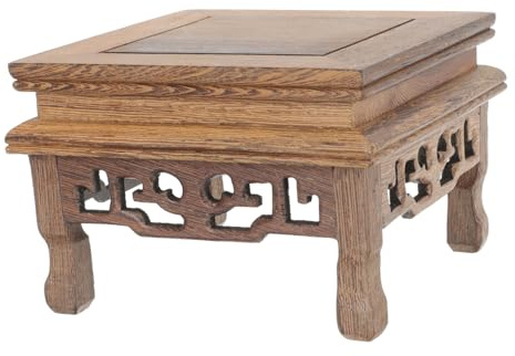 SUPVOX Base Portavaso in Legno di Pollo Piuma Media Supporto Robusto e Decorativo per Espositore Piante e Fioriere per Interni e Esterni Come Giardino caffè e Negozi Fioristi