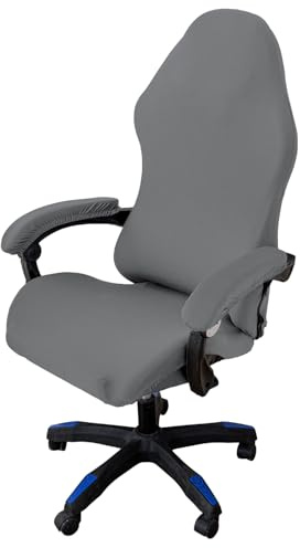 LifgWas Fundaparasilla De Juego 4 Piezas Funda Silla Gaming Fundas para Sillas De Oficina Lavable Extraíblepara Sillasdecomputadora Sillasdejuego,Gris Claro