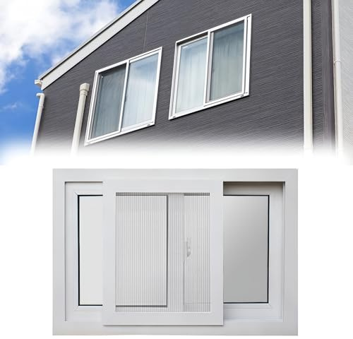Kellerfenster mit Gehärtetem Glas und Fliegengitter Kleines Fenster für Hühnerstall Badezimmer Garage(HXW 80X40CM/31.4X15.7IN)