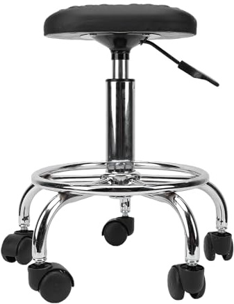 Jectse Tabourets de Pédicure Roulants, Tabouret de Salon Réglable en Hauteur Pivotant à 360 Degrés avec roulettes, Siège rembourré, pour la Maison, Utilisation en Spa à Ongles, capacité de 330 LB