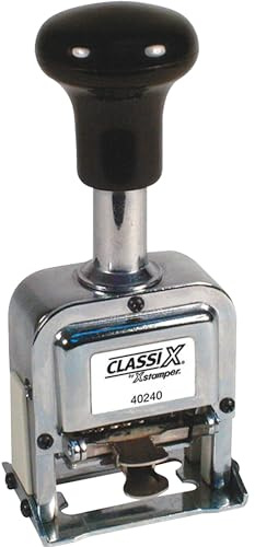 Auto Number Machine, Metal Frame, 6 Wheels, #1 Size