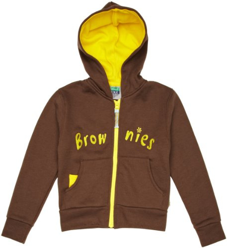 Brownies Girl's Hooded Sweatshirt, Brown, 30 inch