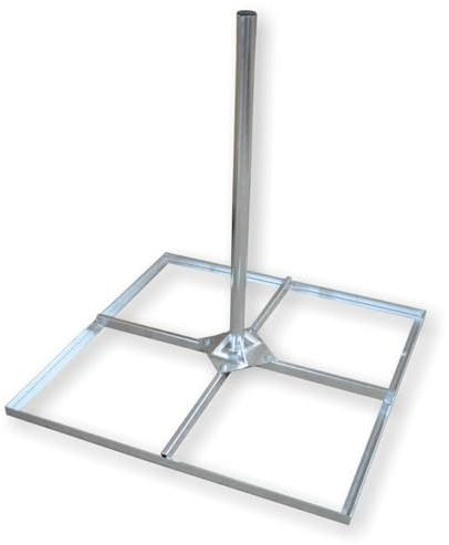 Unitech Flachdachständer 83 x 83 x 113 cm I SAT Ständer aus Stahl | feuerverzinkt rostfrei I Plattenständer für Satelliten-Schüssel I Balkonständer SAT-Antenne I geeignet für 4 Platten