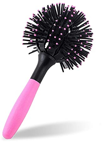 EQLEF Locken Haarbürste Kugelbürste 3D Bomb Locken Hair Brush Kugel Styling Sphärische Massage-Kamm Detangling Hitzebeständige Haare Kämme
