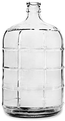Geo Sports Bottles 3 Gallon Round Glass Carboy Fits 30mm Cork Finish or 55mm Push Cap Home Brew (Clear Glass) (BT3GG)