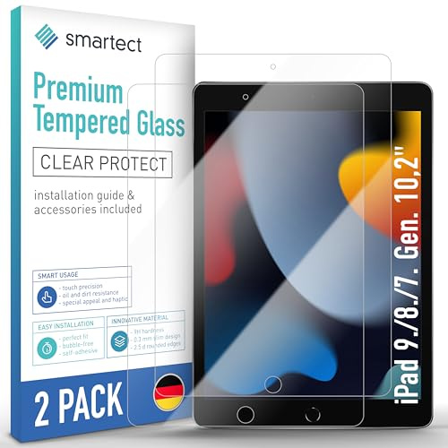 smartect Schutzglas 2 Stück für iPad 9./8./7. Gen. 10,2(2021/2020/2019)