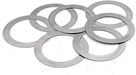 GatherTOOL 50 unids * Junta de Ajuste de Alta precisión Delgado de la Junta de Acero Inoxidable Lavadora Plana de la arandela Plana M6 Grosor 0.1/0.2/0.3/0.5 / 1mm