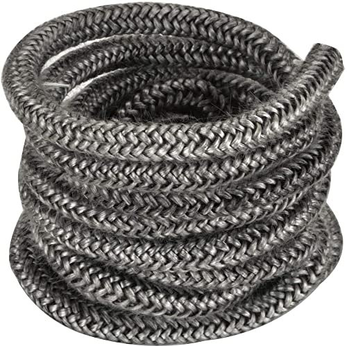 VOANZO Corda per Guarnizione della Porta della Stufa Corda Antincendio per Stufa a Legna Corda per Stufa-3 m di Lunghezza x 10 mm per Stufe Fumatore Camino Bruciatore di Tronchi