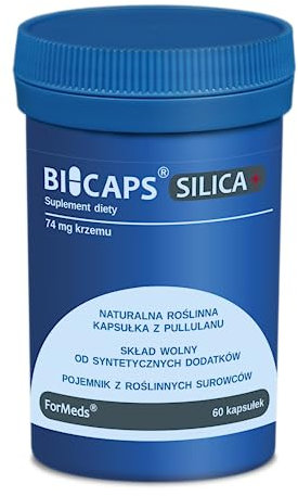 ForMeds - Bicaps Silica+ - 74 mg organisches Silizium - Nahrungsergänzungsmittel mit Pflanzenextrakten - Veganer - Vegetarier - 60 kapseln