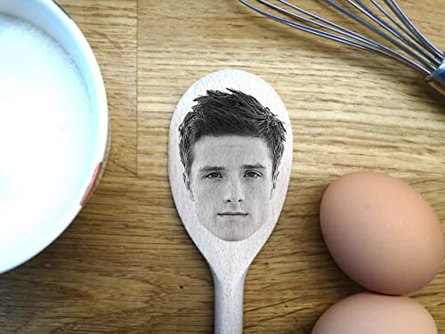 Josh Hutcherson Merch - Peeta Mellark Gift Idea - Image On A Wooden Spoon Birthday