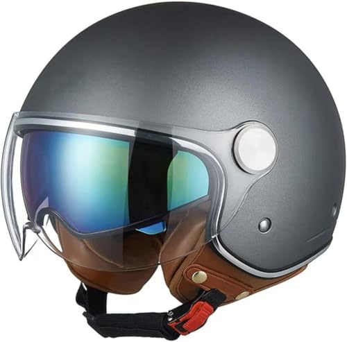 ViPER RSV19 Offener Motorradhelm - Roller-, Motorrad- und Jethelm für Damen und Herren mit Sonnenblende - ECE 22.06-geprüfter Motorradhelm