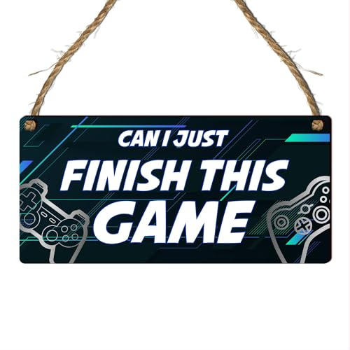 Gamer Plaque - Gaming Themed Bedroom Decor | Perfect Gamer Gift for Boys, Xbox & PlayStation Enthusiasts | Gaming Dad Gift | Unique Game Room Sign & Wall Decor (Small: 19 cm (H) × 9 cm (W))