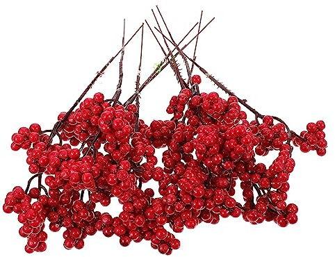 ifundom Weihnachtsdekoration Beeren 10 Stück Kunststoff Beerenzweig Dekoration für Weihnachten Partyzubehör