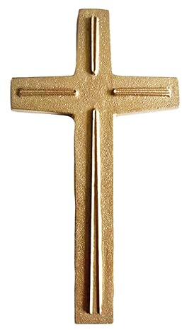 BUTZON & BERCKER Wandkreuz aus Bronze - Strahlen. Beeindruckendes Kruzifix des renommierten Künstlers Bernado Esposto mit Expertise. Ideal zur Hochzeit oder Firmung. Format 15 x 8,2 cm