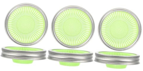 PRETYZOOM 6 Stk Einmachglasdeckel Sprossen Deckel Keimgläser Mit Siebdeckel Deckel Des Keimglases Einmachglas-siebdeckel Einmachglas-sprossen-kit Konserven-kit Jar Netzdeckel Edelstahl